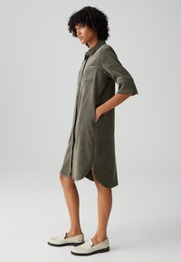 OPUS RELAXED FIT 3/4 SLEEVE CORD - Blousejurk - olive leaf