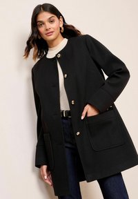SMART BUTTON UP MIDI - Kurzmantel - black