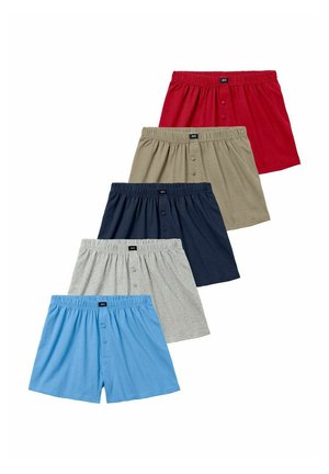 5 PACK - Boxer shorts - rot/grau-meliert/marine/khaki/hellblau