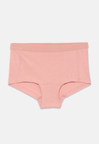 Rosa Baumwoll-Boyshorts mit einem weichen Bund. Sie zeichnen sich durch eine glatte Textur und minimale Nähte für hohen Komfort aus.