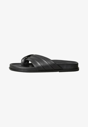 Next, REGULAR FIT - N. PREMIUM TOE THONG FOOTBED SANDALS . - Sandaler m/ tåsplit - black leather