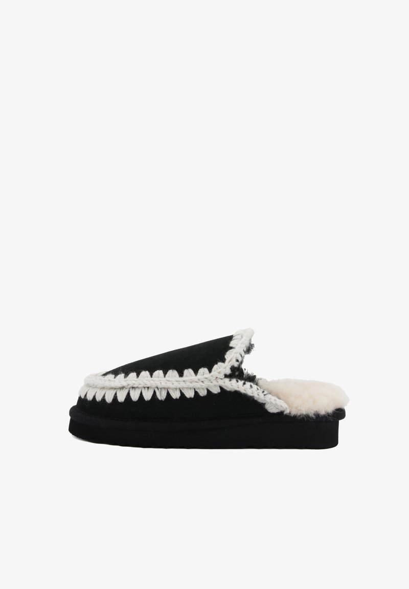 Mou ESKIMO STITCHING BKWHI - Slip-on sandaler - nero