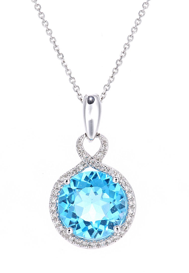DIAMANT L'ÉTERNEL Pendentif bleu clair