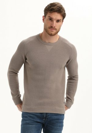 ROUND NECK - Trui - taupe