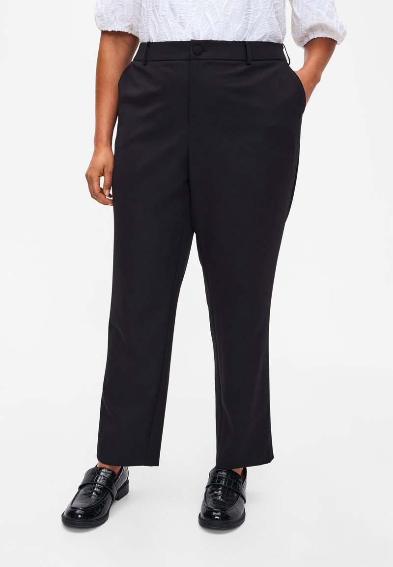 Zizzi - STRAIGHT LEG WITH POCKETS - Pantaloni - black, Ingrandire