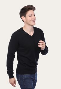 JL De La Tour COL V - Pullover - noir