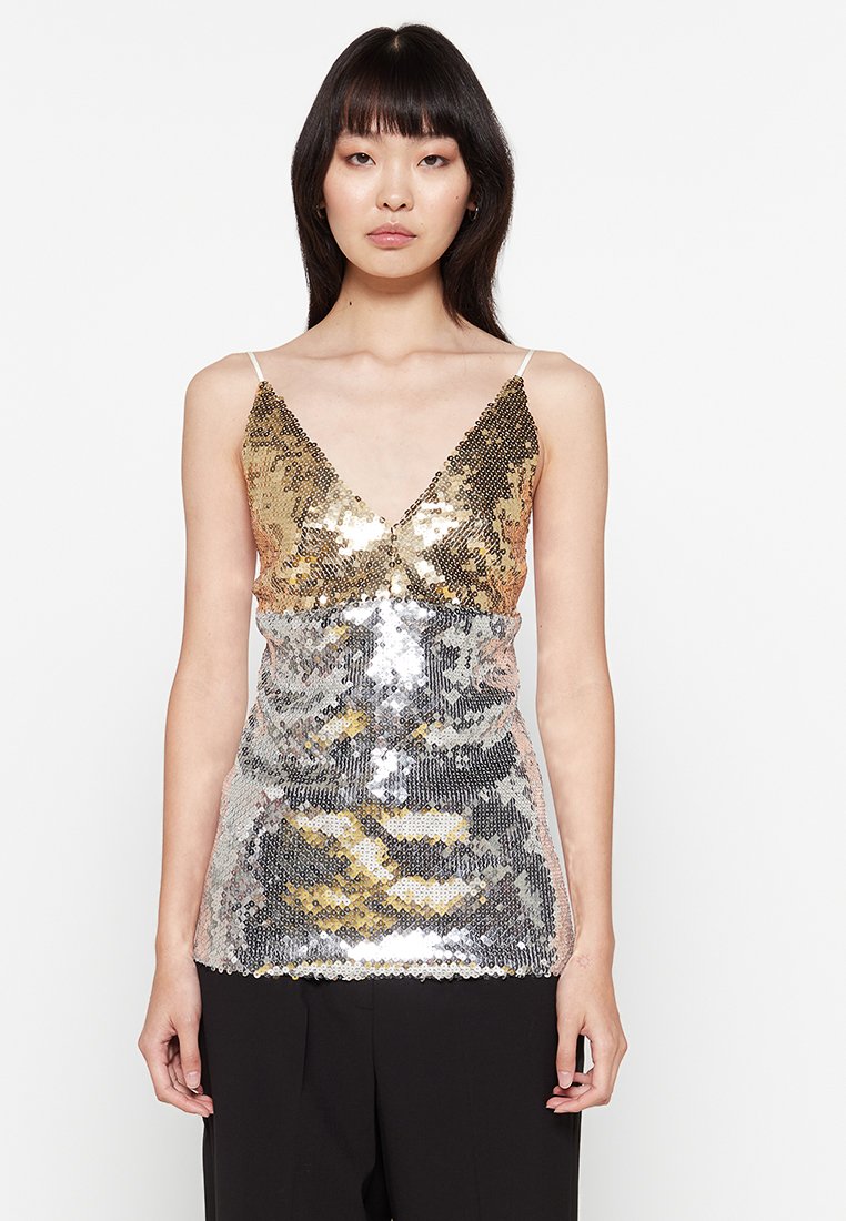 Victoria Beckham Top goudkleurig