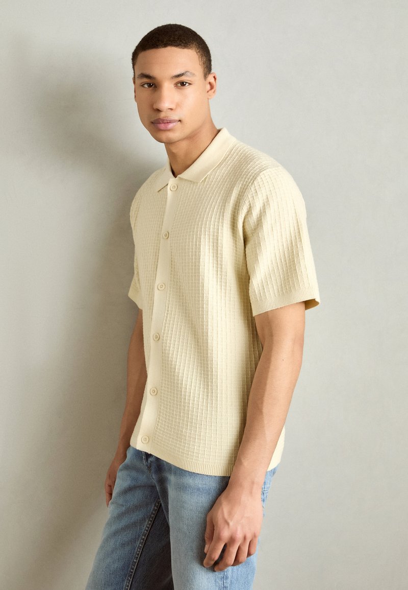 Fil-á-Fil Skjorte 'Arthur' - Sand/Black