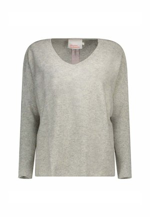 MAGLIONE PONCHO SCOLLO V    - Maglione - grigio