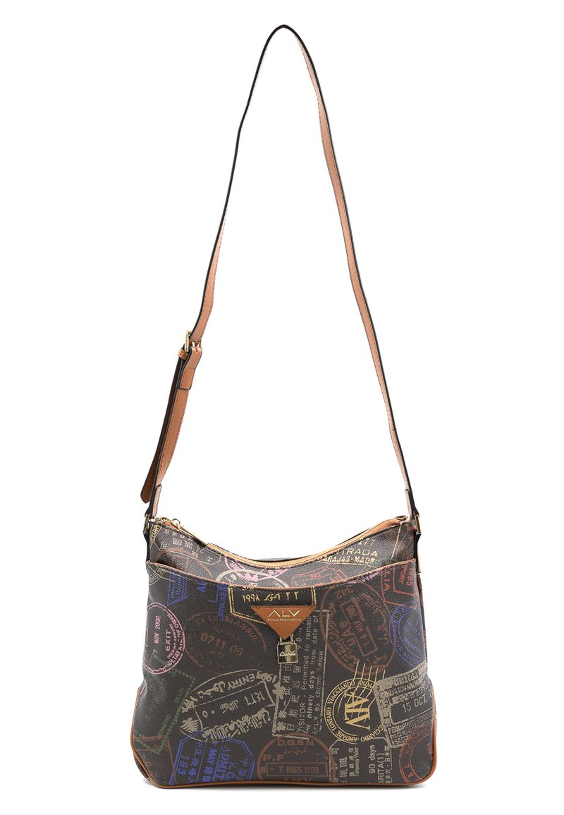 ALV by Alviero Martini BIG LOGO - Taška s příčným popruhem - moka