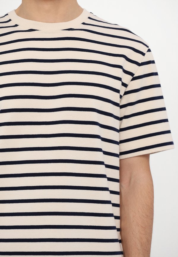 STRIPED HEAVY WEIGHT - Print T-shirt - ivory2
