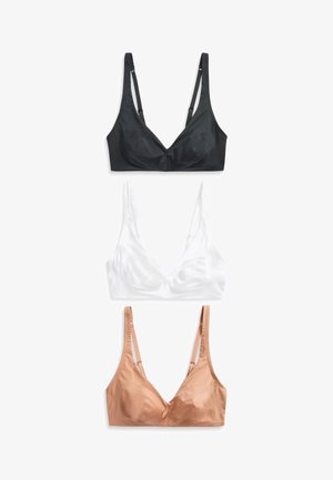 Next, 3 PACK - Triangle bra - black white nude