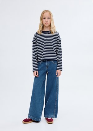 Mango Kids WIDE MET STUDS - Jean flare - dark blue