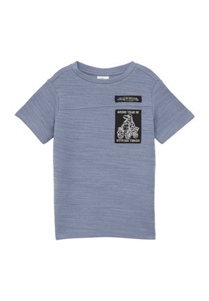 STRUKTURIERTES AUS MIT PATCHES - T-shirt print - blassblau