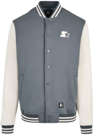COLLEGE - Zip-up sweatshirt - heavymetal palewhite