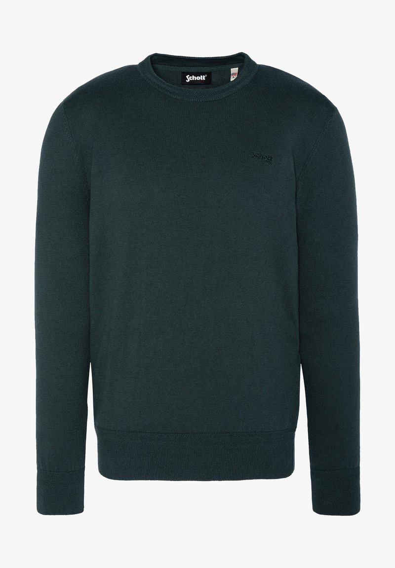 Schott COL ROND - Maglione - vert foncé