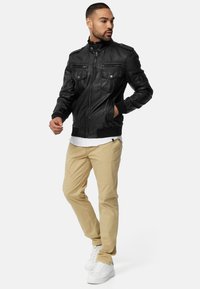 INDICODE JEANS INCO - Imiteret læderjakke - schwarz