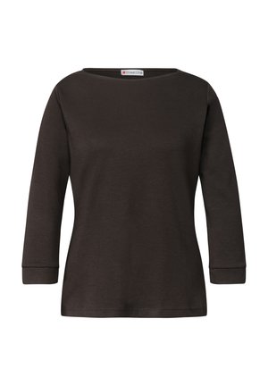 Street One, 3/4-ARM SHIRT MIT U-BOOT-AUSSCHNITT - T-shirt à manches longues - black coffee