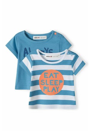 PRINTED SHORT SLEEVE - Babypresenter - teal white