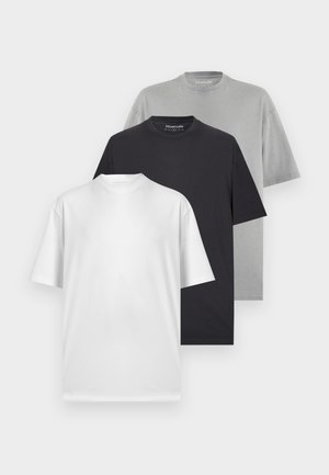 UNISEX 3 PACK - T-shirts basic - washed phantom/bright white/washed monument