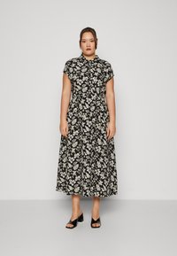 Vero Moda Curve VMNEWHALLIE LONG DRESS - Maxi šaty - black/white