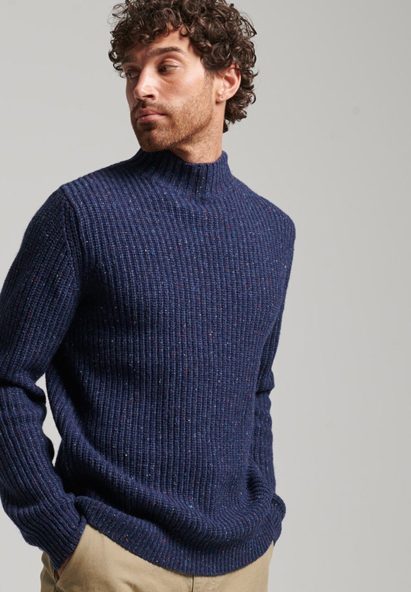 Superdry TWEED MOCK NECK - Jumper 