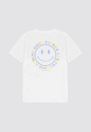 Kaotiko SMILE UNISEX - T-shirt estampada - white