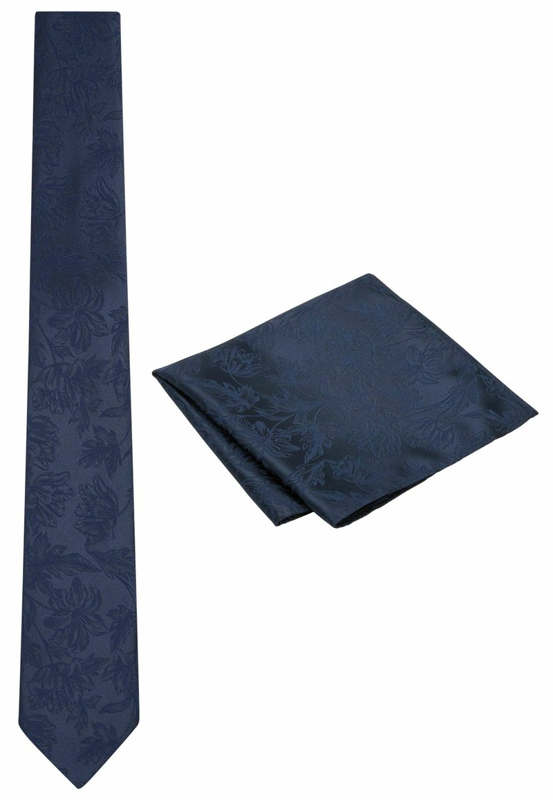 Next SET REGULAR - Kravata - navy blue floral
