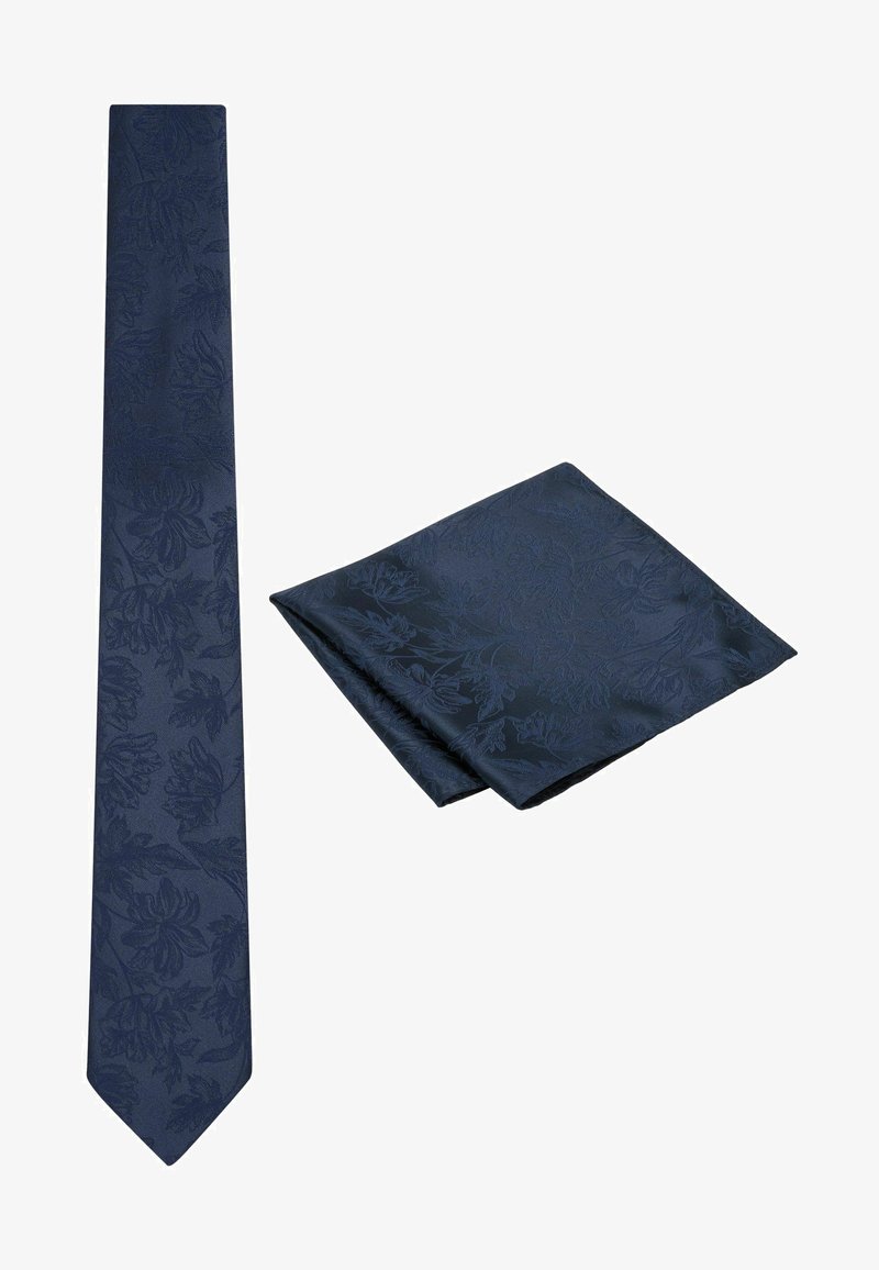 Next SET REGULAR - Kravata - navy blue floral