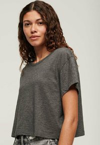 Superdry & Co SLOUCHY CROPPED - T-shirts basic - cosmo grey marl
