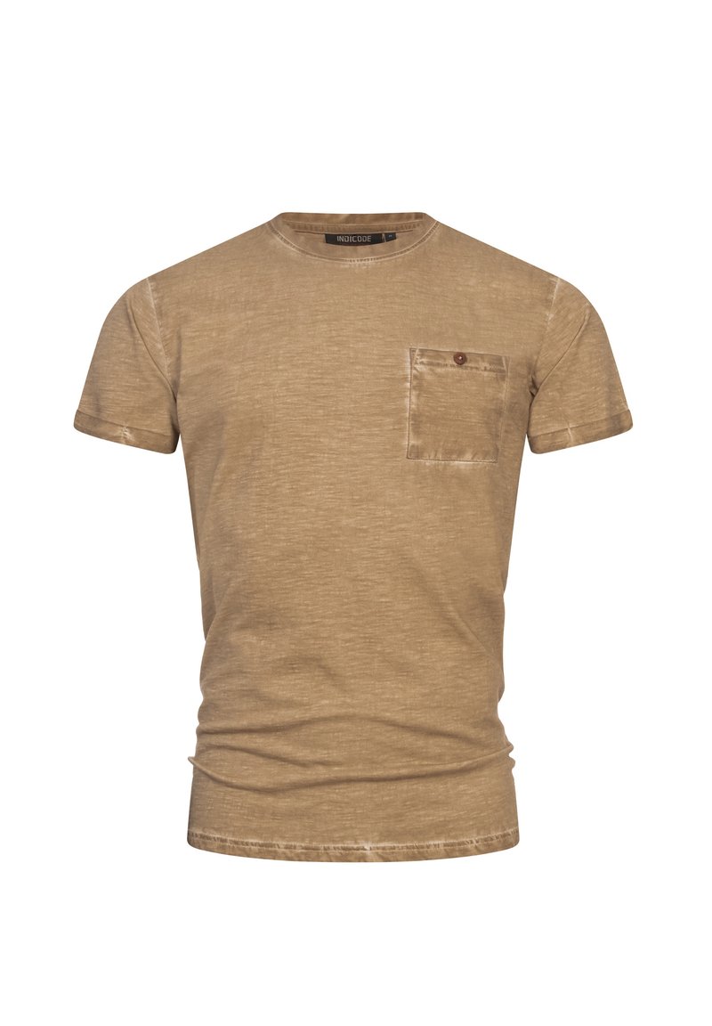 INDICODE JEANS KILMON - Camiseta básica - dune/marrón claro jaspeado ...