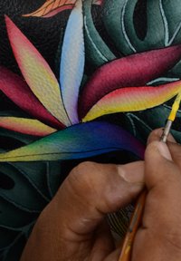 ANUSCHKA Portemonnee - island escape black