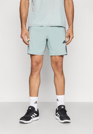 WORKOUT ESSENTIALS BASE 3 STRIPES - Sport rövidnadrágok - sage/black