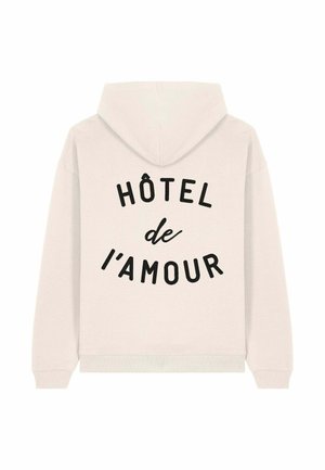 HOTEL DE L'AMOUR BACK EMBROIDERY UNISEX OVERSIZE  - Hoodie - off white