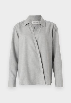 ASYMMETRIC SHIRT - Bluza s gumbima - light grey