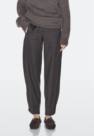 Massimo Dutti SPLIT LOAFERS - Bootsschuh - dark brown