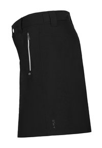Svarta shorts i lättviktigt material. Har en sidodragkedjeficka, bältesömmar och subtil logotyp vid nederkanten. Slät textur.