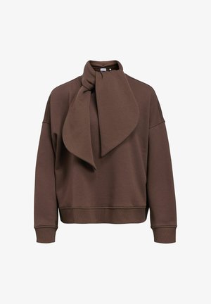Object, JUMPER SCARF DETAIL - Pusa - seal brown