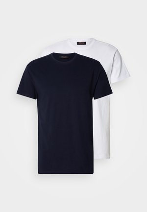 EXCLUSIVE 2 PACK - Paprasti marškinėliai - navy/off white