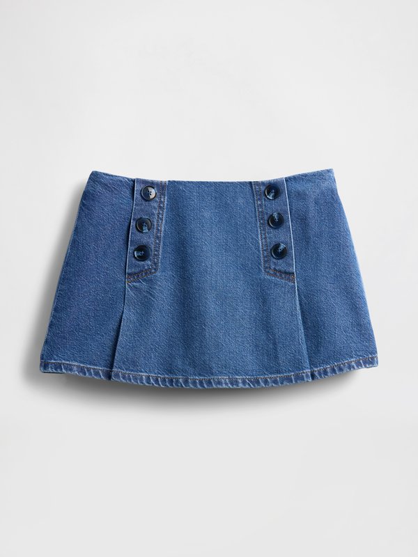 GAP STUDIO SAILOR SKORT MINI MED LINDSAY - Denim skirt - medium wash2