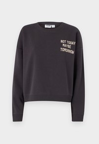 NMARYA O NECK - Sweatshirt - obsidian