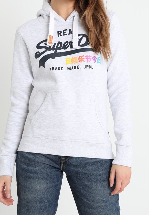 Superdry & Co Sweat à capuche - mottled light grey