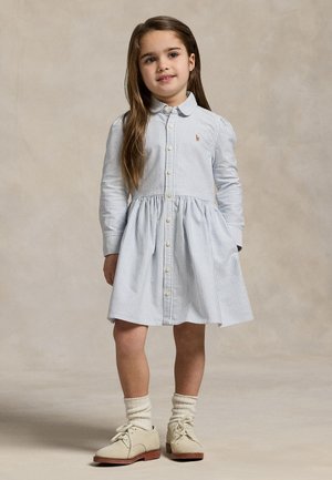 Polo Ralph Lauren STRIPED COTTON OXFORD SHIRTDRESS 7-14Y - Robe chemise - blue/white
