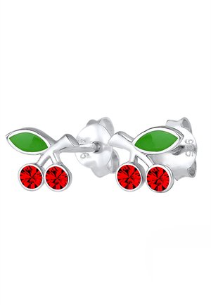 SPARKLING CHERRY STUDS - Ohrringe - silber