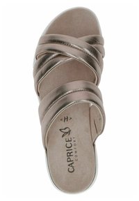 Caprice PANTOLETTEN - Ciabattine - taupe metallic