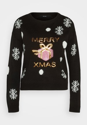 VMXMASGIVEAWAY O NECK XMAS - Jersey de punto - black comb