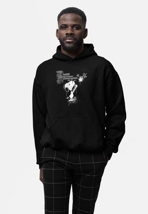 Henry Tiger, SNOOPY GRAFITI PEANUTS SNOOPY URBAN SPRAY PAINT GRAPHIC - Felpa con cappuccio - jet black