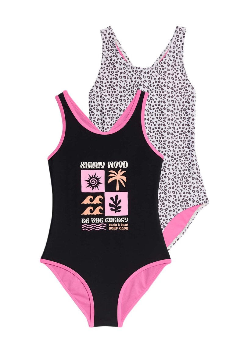 Marks & Spencer 2 PACK LEOPARD - Maillot de bain - black