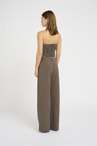 Gestuz PALLOMA PANTS - Kalhoty - dark beige/sand