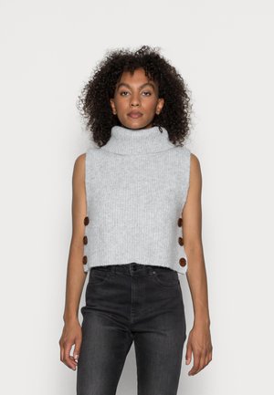 STAR SHORT SLIPOVER - Strickpullover - light grey melange